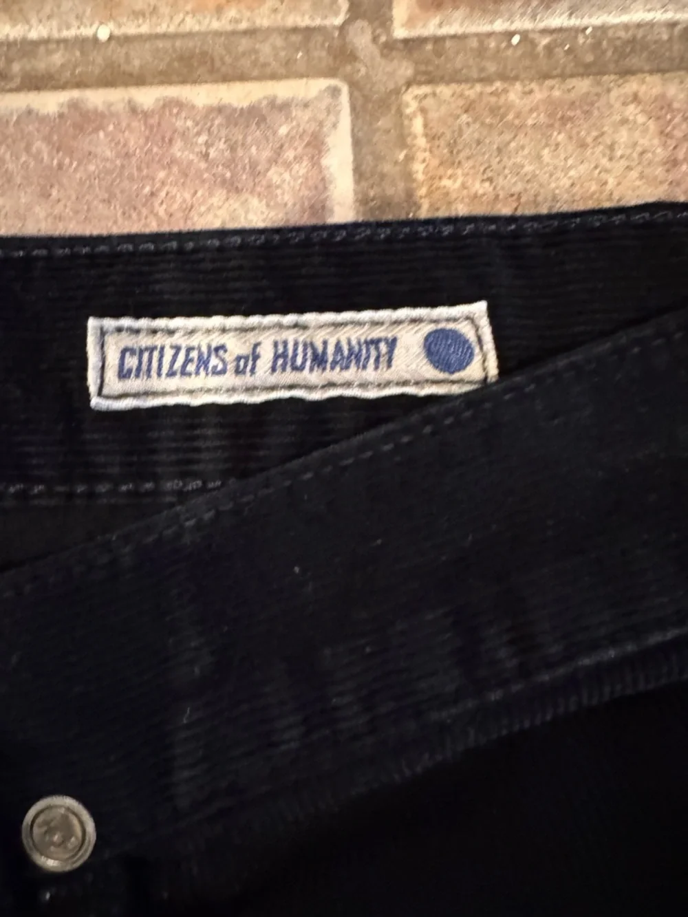 Citizens Of Humanity Men’s Black Corduroy Pants - Straight Fit 34x34